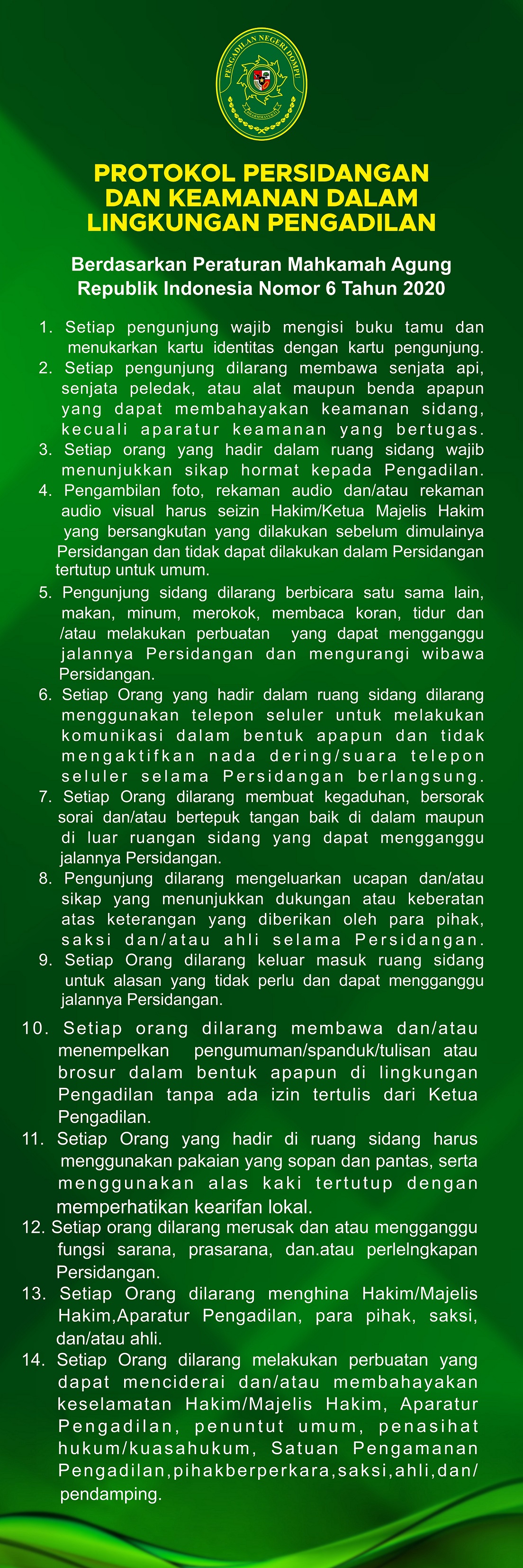 protokol persidangan